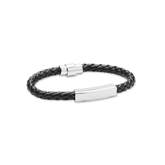 Braided faux leather bracelet