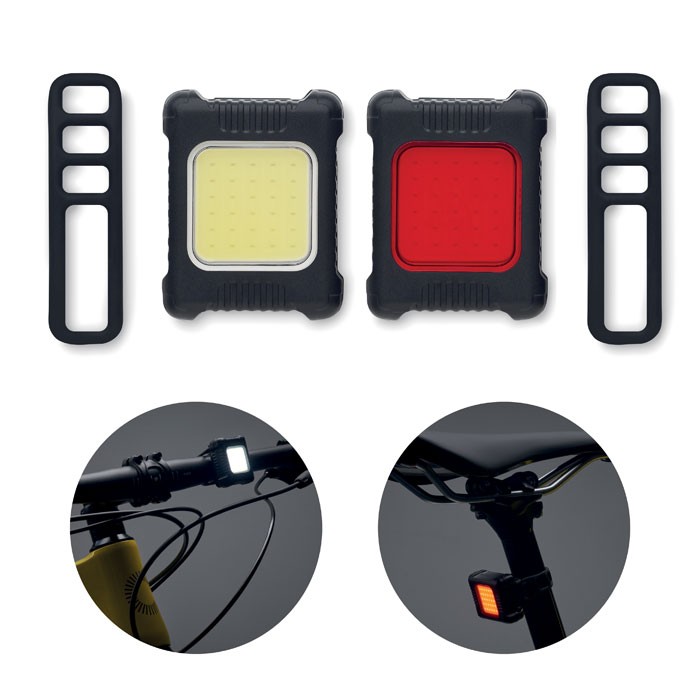 Rechargeable bike light set